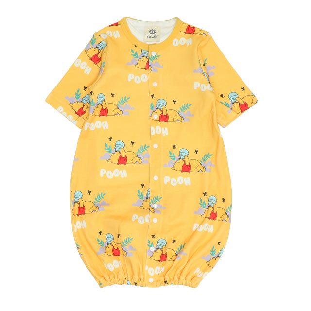 【ベビードール】プー 肌着ドッキング2WAYオール 0714B / 50-70cm ベビーサイズ 赤ちゃん 出産祝い 贈り物 プレゼント ベビー服 つなぎ ドレスオール カバーオール 時短 楽ちん 綿100％
