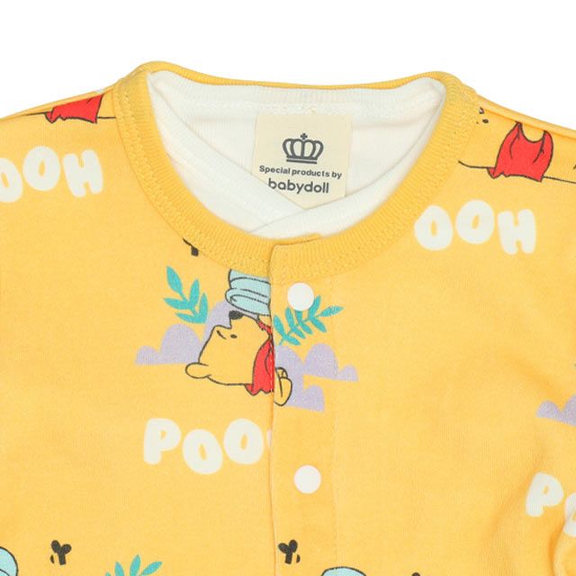 【ベビードール】プー 肌着ドッキング2WAYオール 0714B / 50-70cm ベビーサイズ 赤ちゃん 出産祝い 贈り物 プレゼント ベビー服 つなぎ ドレスオール カバーオール 時短 楽ちん 綿100％