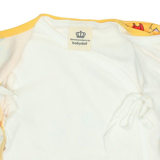 【ベビードール】プー 肌着ドッキング2WAYオール 0714B / 50-70cm ベビーサイズ 赤ちゃん 出産祝い 贈り物 プレゼント ベビー服 つなぎ ドレスオール カバーオール 時短 楽ちん 綿100％