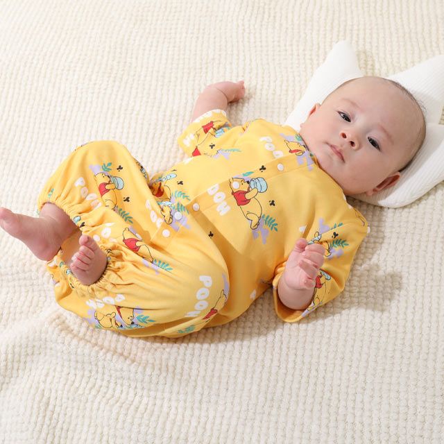 【ベビードール】プー 肌着ドッキング2WAYオール 0714B / 50-70cm ベビーサイズ 赤ちゃん 出産祝い 贈り物 プレゼント ベビー服 つなぎ ドレスオール カバーオール 時短 楽ちん 綿100％