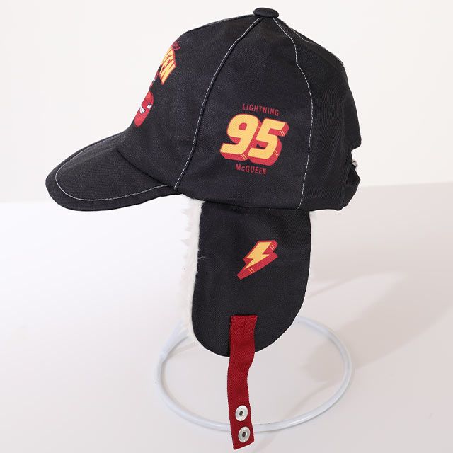 【ベビードール】カーズ フライトキャップ 0810 / 頭回り52-54cm キッズ ぼうし 帽子 キャップ サイズ調節可能（バックル） ふわふわ もこもこ ボア 耳あて付き 防寒