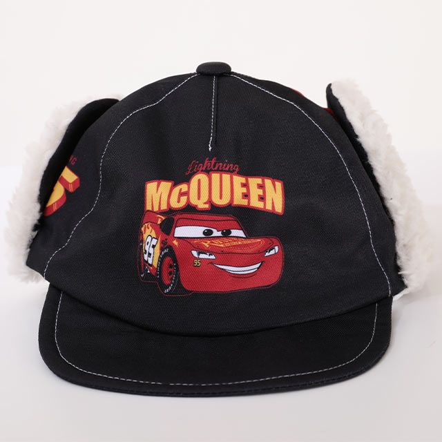 【ベビードール】カーズ フライトキャップ 0810 / 頭回り52-54cm キッズ ぼうし 帽子 キャップ サイズ調節可能（バックル） ふわふわ もこもこ ボア 耳あて付き 防寒