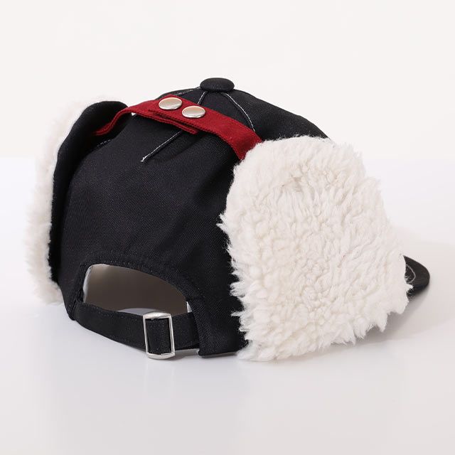 【ベビードール】カーズ フライトキャップ 0810 / 頭回り52-54cm キッズ ぼうし 帽子 キャップ サイズ調節可能（バックル） ふわふわ もこもこ ボア 耳あて付き 防寒