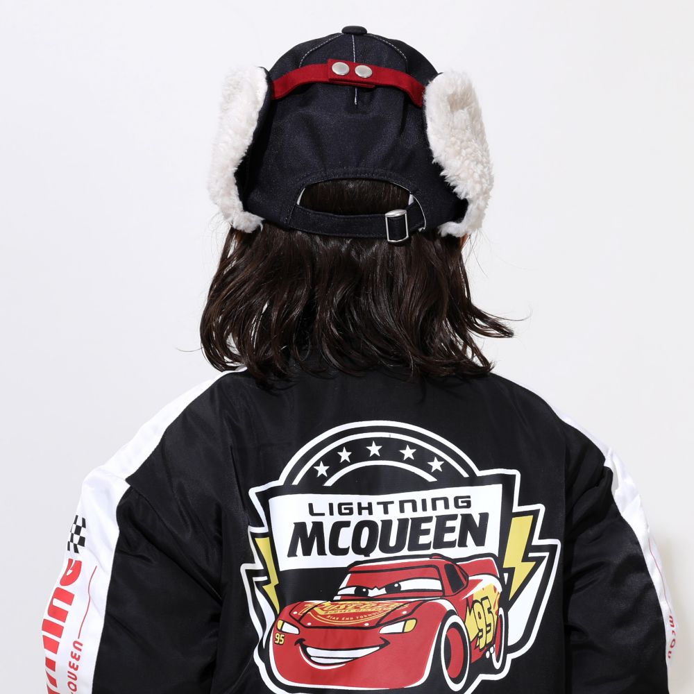 【ベビードール】カーズ フライトキャップ 0810 / 頭回り52-54cm キッズ ぼうし 帽子 キャップ サイズ調節可能（バックル） ふわふわ もこもこ ボア 耳あて付き 防寒