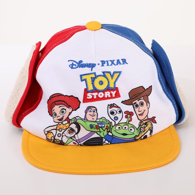【ベビードール】トイ・ストーリー フライトキャップ 0825 / 頭回り52-54cm キッズ ぼうし 帽子 キャップ サイズ調節可能（ゴム入り） ふわふわ ボア 防寒