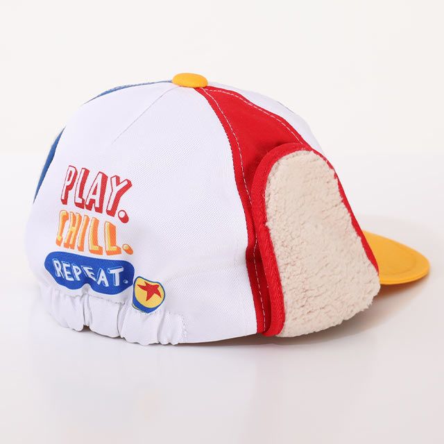 【ベビードール】トイ・ストーリー フライトキャップ 0825 / 頭回り52-54cm キッズ ぼうし 帽子 キャップ サイズ調節可能（ゴム入り） ふわふわ ボア 防寒