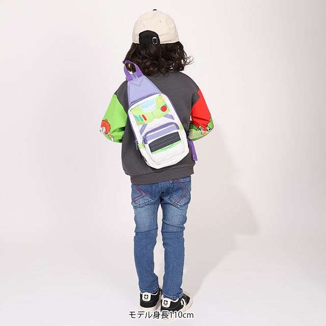 【ベビードール】バズライトイヤー ボディバッグ 0833 / キッズ 雑貨 カバン 鞄 斜め掛け ショルダーバッグ ショルダーベルト（長さ調整可/反射ワッペン付き/左右付け替え可）