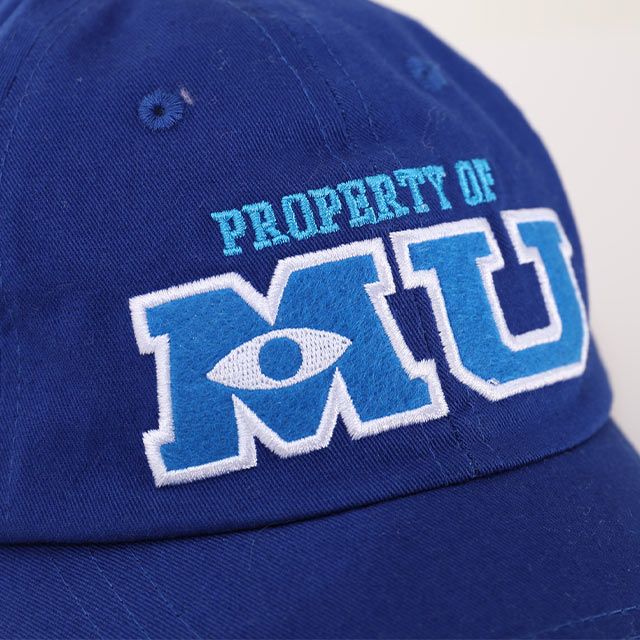 【ベビードール】モンスターズ・ユニバーシティ 刺繍ワッペンキャップ 0900 / 頭回り52-54cm キッズ ぼうし 帽子 サイズ調節可能（バックル） ダメージ加工 日よけ 熱中症対策 UV対策