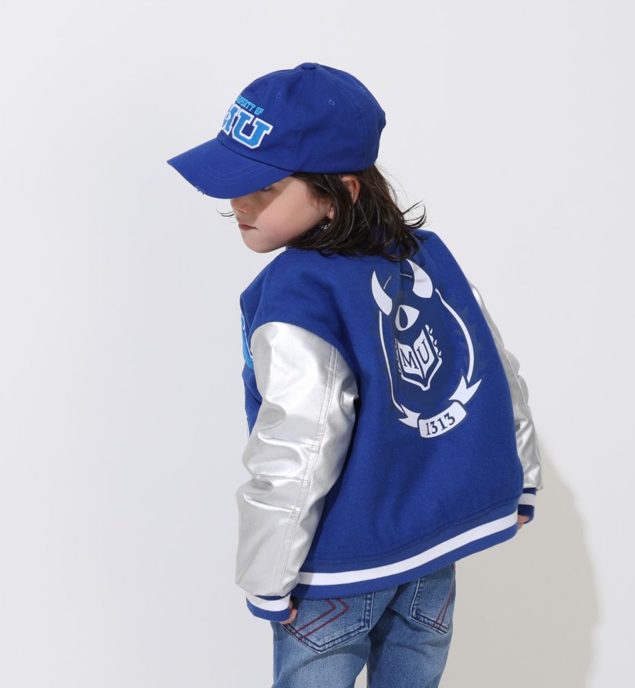 【ベビードール】モンスターズ・ユニバーシティ 刺繍ワッペンキャップ 0900 / 頭回り52-54cm キッズ ぼうし 帽子 サイズ調節可能（バックル） ダメージ加工 日よけ 熱中症対策 UV対策