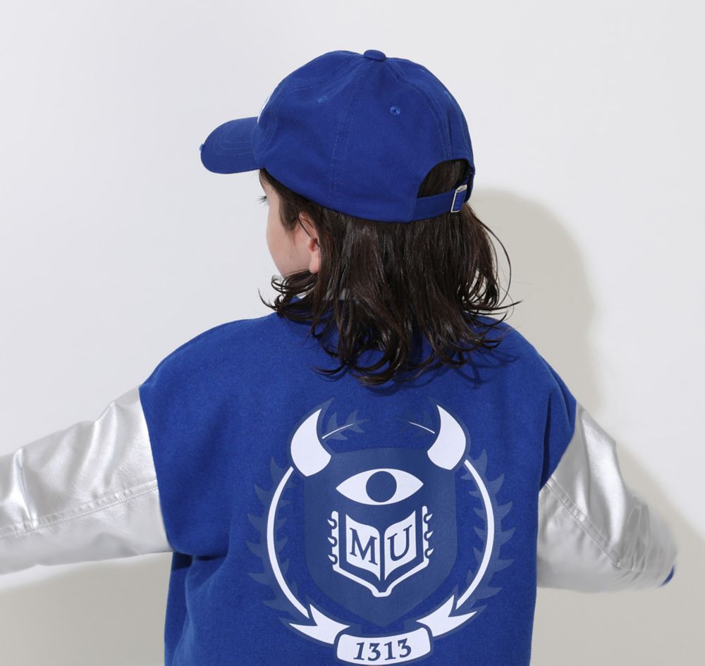 【ベビードール】モンスターズ・ユニバーシティ 刺繍ワッペンキャップ 0900 / 頭回り52-54cm キッズ ぼうし 帽子 サイズ調節可能（バックル） ダメージ加工 日よけ 熱中症対策 UV対策