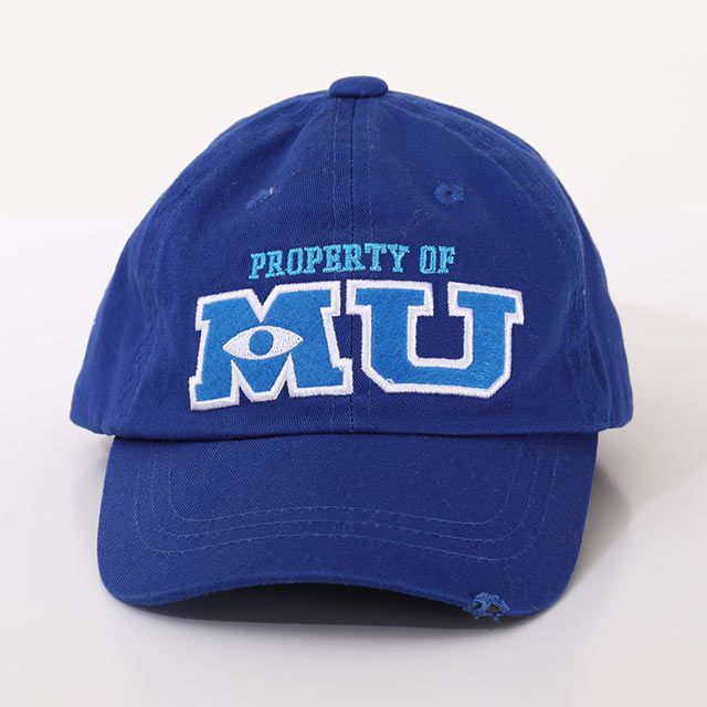 【ベビードール】モンスターズ・ユニバーシティ 刺繍ワッペンキャップ 0900 / 頭回り52-54cm キッズ ぼうし 帽子 サイズ調節可能（バックル） ダメージ加工 日よけ 熱中症対策 UV対策