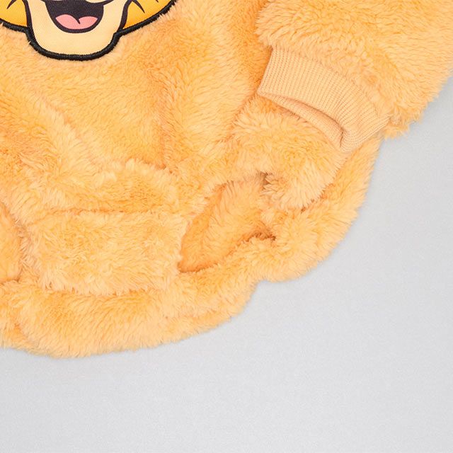 【ベビードール】シンバ なりきるぽってりボアロンパース 0911B / 70-80cm ベビーサイズ 赤ちゃん 出産祝い 贈り物 プレゼント ベビー服 長袖 つなぎ 立体モチーフ もこもこ ボア 防寒 なりきれる 仮装 コスプレ