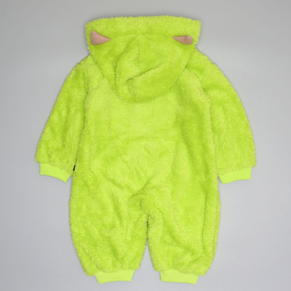 【ベビードール】マイク なりきるボアロンパース 0913B / 70-80cm ベビーサイズ 赤ちゃん 出産祝い 贈り物 プレゼント ベビー服 つなぎ もこもこ ふわふわ ボア 立体モチーフ なりきれる 仮装 コスプレ