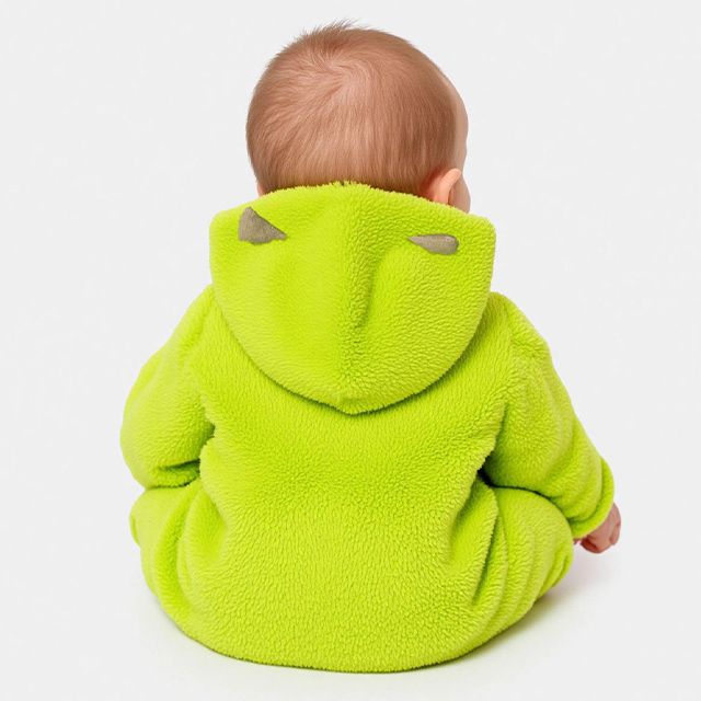 【ベビードール】マイク なりきるボアロンパース 0913B / 70-80cm ベビーサイズ 赤ちゃん 出産祝い 贈り物 プレゼント ベビー服 つなぎ もこもこ ふわふわ ボア 立体モチーフ なりきれる 仮装 コスプレ