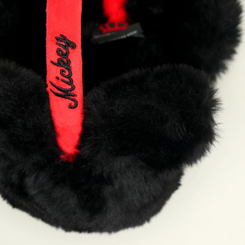 【ベビードール】ミッキー エコファーイヤマフ 1011 / キッズ イヤーマフ 耳当て イヤーウォーマー 雑貨 立体モチーフ 防寒 ふわふわ バンド長さ調整可