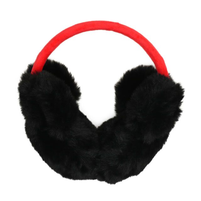 【ベビードール】ミッキー エコファーイヤマフ 1011 / キッズ イヤーマフ 耳当て イヤーウォーマー 雑貨 立体モチーフ 防寒 ふわふわ バンド長さ調整可