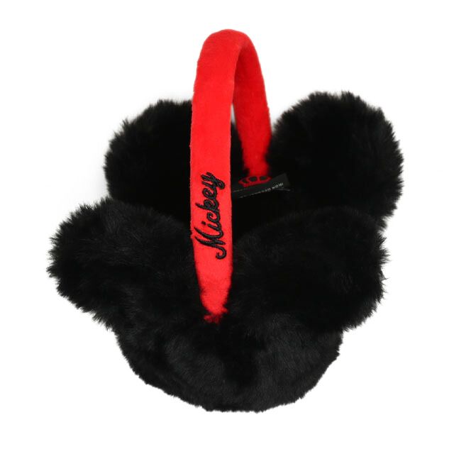 【ベビードール】ミッキー エコファーイヤマフ 1011 / キッズ イヤーマフ 耳当て イヤーウォーマー 雑貨 立体モチーフ 防寒 ふわふわ バンド長さ調整可