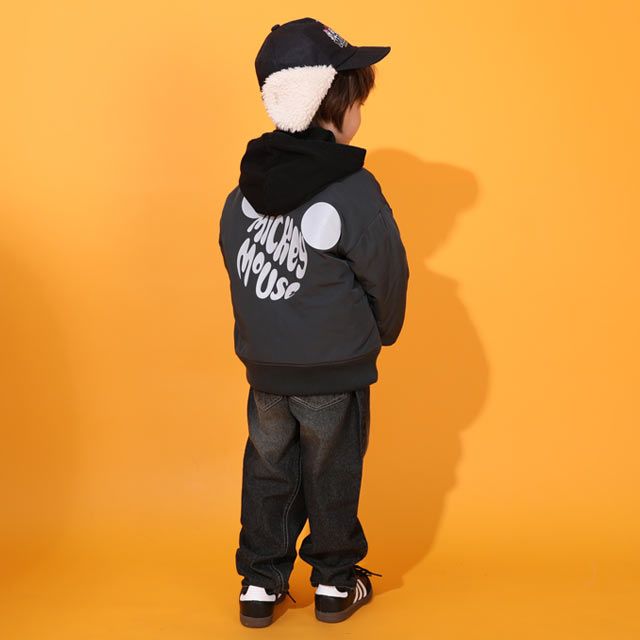 【ベビードール】ミッキー＆フレンズ フライトキャップ 1032 / 頭回り52-54cm キッズ ぼうし 帽子 サイズ調節可能（バックル） もこもこ ボア 耳当て 防寒