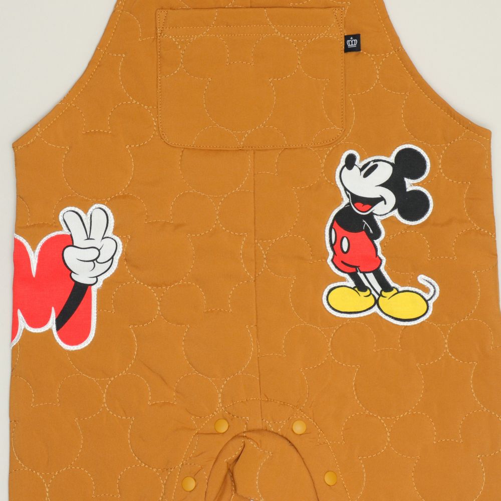 【ベビードール】ミッキー キルティングロンパース2点セット 1147B / 70-80cm ベビーサイズ 長袖 つなぎ ボディースーツ サロペット オーバーオール キルト セット商品 コーデセット リンクコーデ ペアルック 兄弟姉妹おそろい 赤ちゃん 出産祝い 贈り物 プレゼント ベビー服