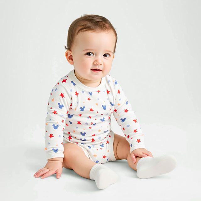 【ベビードール】ミッキー キルティングロンパース2点セット 1147B / 70-80cm ベビーサイズ 長袖 つなぎ ボディースーツ サロペット オーバーオール キルト セット商品 コーデセット リンクコーデ ペアルック 兄弟姉妹おそろい 赤ちゃん 出産祝い 贈り物 プレゼント ベビー服