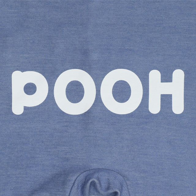 【ベビードール】プー 総柄サロペット風ロンパース 1209B / 70-80cm ベビーサイズ 赤ちゃん 出産祝い 贈り物 プレゼント ベビー服 半袖 デニムサロペット風 ニットデニム