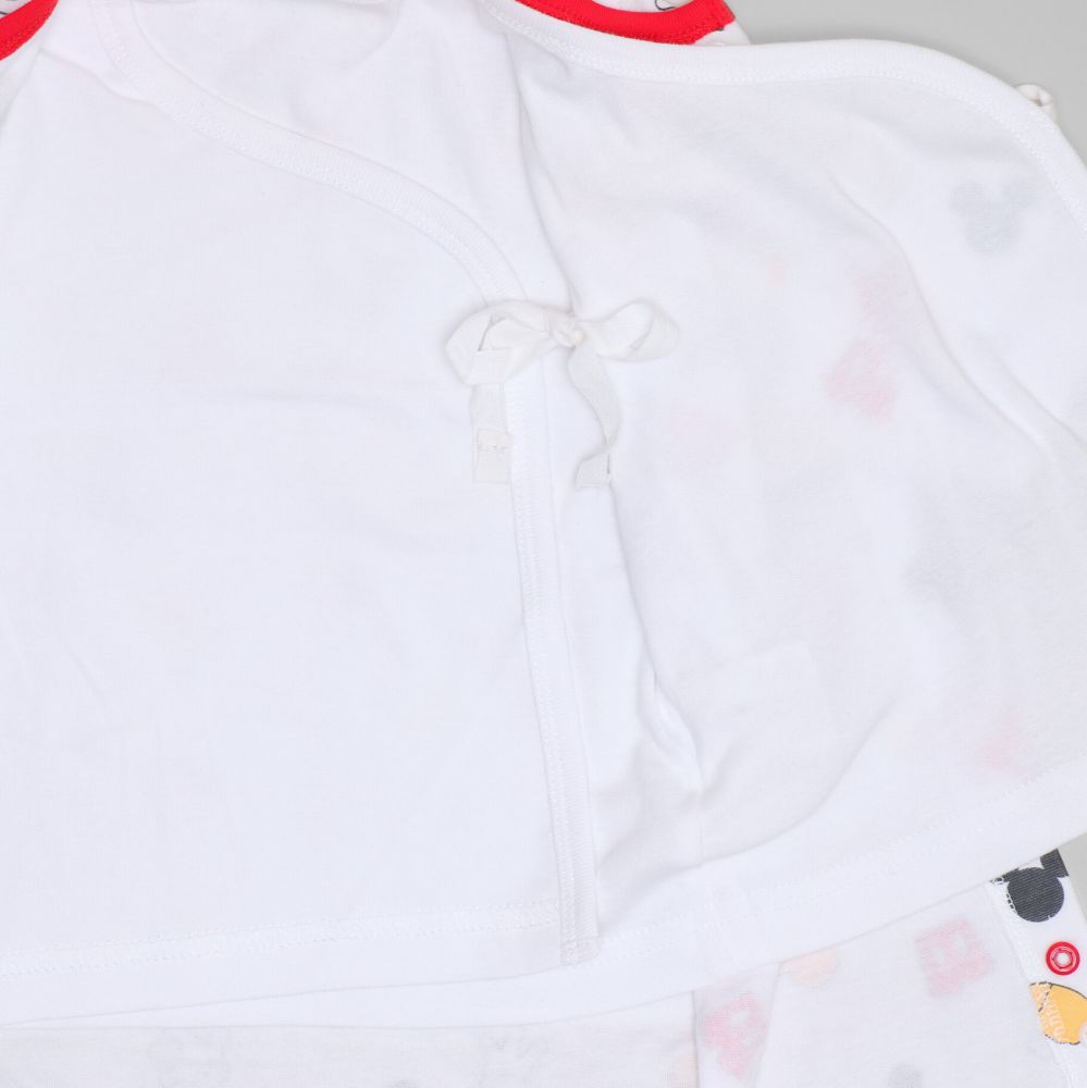 【ベビードール】ミッキー 肌着付き2WAYオール 1210B / 50-70cm ベビーサイズ 赤ちゃん 出産祝い 贈り物 プレゼント ベビー服 ベビー肌着 つなぎ ドレスオール カバーオール 時短 楽ちん 綿100％