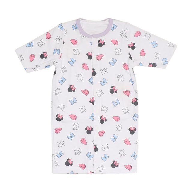 【ベビードール】ミニー 肌着付き2WAYオール 1210B / 50-70cm ベビーサイズ 赤ちゃん 出産祝い 贈り物 プレゼント ベビー服 ベビー肌着 つなぎ ドレスオール カバーオール 時短 楽ちん 綿100％