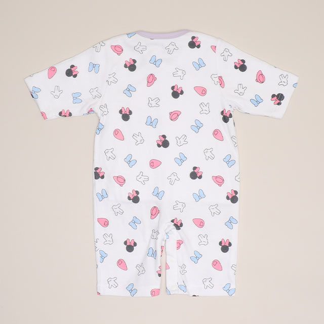 【ベビードール】ミニー 肌着付き2WAYオール 1210B / 50-70cm ベビーサイズ 赤ちゃん 出産祝い 贈り物 プレゼント ベビー服 ベビー肌着 つなぎ ドレスオール カバーオール 時短 楽ちん 綿100％