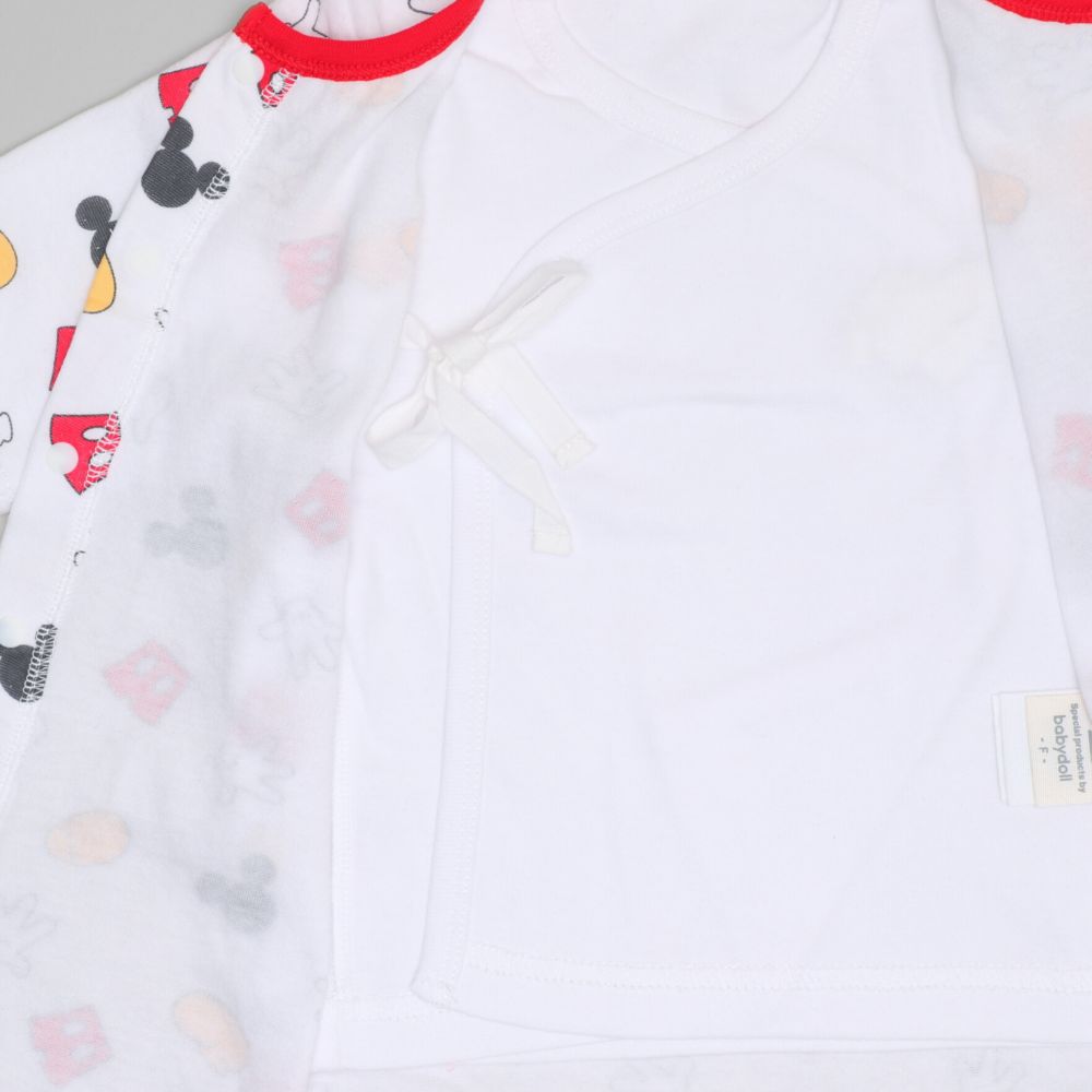 【ベビードール】ミニー 肌着付き2WAYオール 1210B / 50-70cm ベビーサイズ 赤ちゃん 出産祝い 贈り物 プレゼント ベビー服 ベビー肌着 つなぎ ドレスオール カバーオール 時短 楽ちん 綿100％