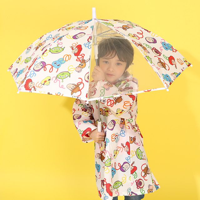 【ベビードール】トイストーリー キャラクター 傘 1213 (ワンタッチジャンプ式) / 全長50cm キッズ 雑貨 子ども傘 雨具 レイングッズ 羽織り 撥水 透明窓付き ジャンプ傘 雨の日