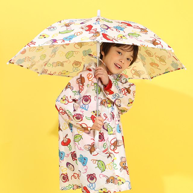 【ベビードール】トイストーリー キャラクター 傘 1213 (ワンタッチジャンプ式) / 全長50cm キッズ 雑貨 子ども傘 雨具 レイングッズ 羽織り 撥水 透明窓付き ジャンプ傘 雨の日