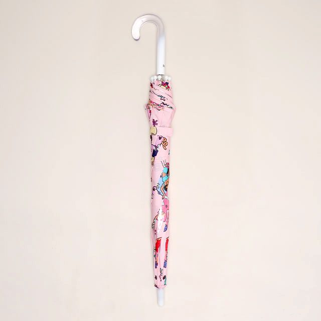 【ベビードール】プリンセス キャラクター 傘 1213 (ワンタッチジャンプ式) / 全長50cm キッズ 雑貨 子ども傘 雨具 レイングッズ 羽織り 撥水 透明窓付き ジャンプ傘 雨の日