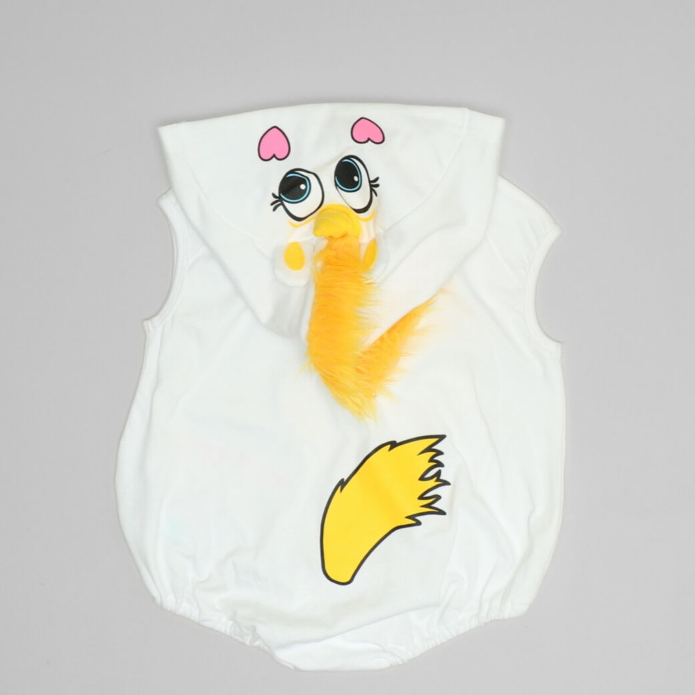 【ベビードール】バターカップ なりきるフード付きロンパース 1286B / 70-80cm ベビーサイズ 赤ちゃん 出産祝い 贈り物 プレゼント ベビー服 ノースリーブ 袖なし フード付き 立体モチーフ 仮装 コスチューム コスプレ