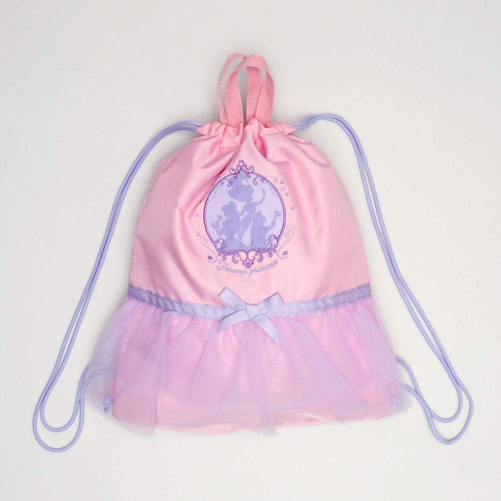 【ベビードール】ラプンツェル アリエル ベル プリンセス / フリルナップサック 1326 / キッズ 雑貨 バッグ 鞄 かばん 巾着 リュック ナイロンバッグ ガーリー フリル レース ハート