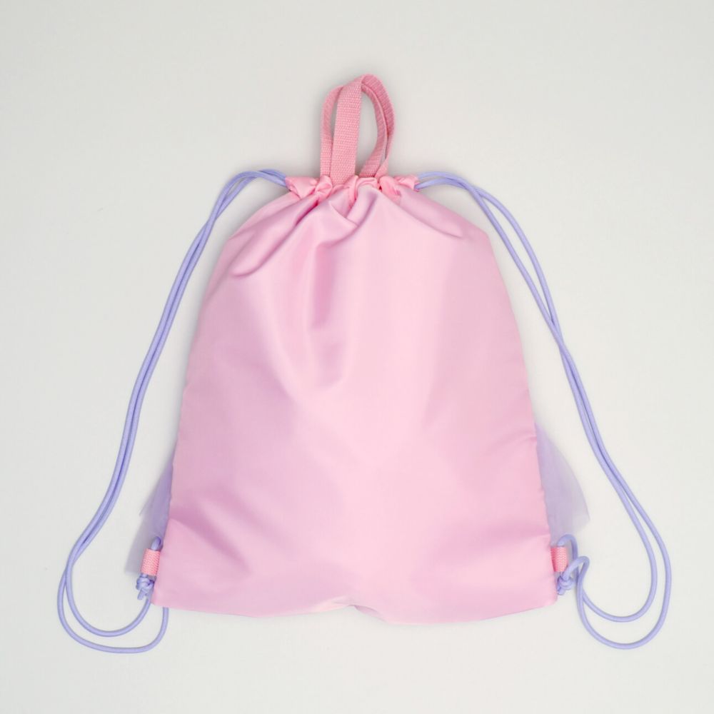 【ベビードール】ラプンツェル アリエル ベル プリンセス / フリルナップサック 1326 / キッズ 雑貨 バッグ 鞄 かばん 巾着 リュック ナイロンバッグ ガーリー フリル レース ハート