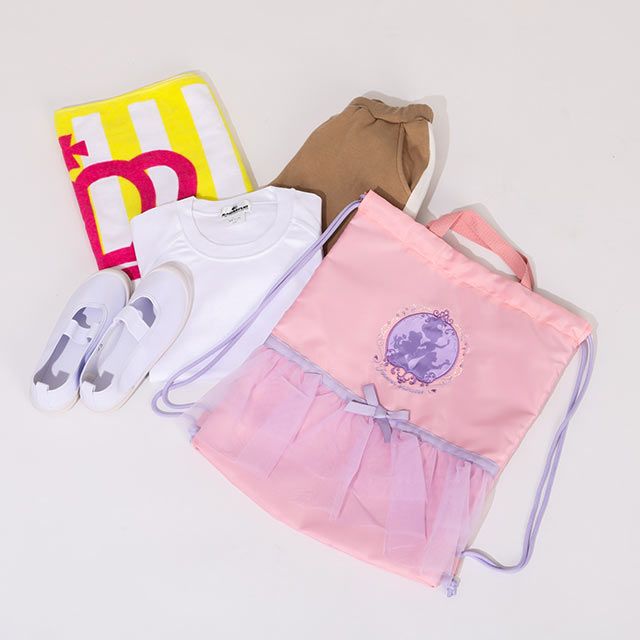 【ベビードール】ラプンツェル アリエル ベル プリンセス / フリルナップサック 1326 / キッズ 雑貨 バッグ 鞄 かばん 巾着 リュック ナイロンバッグ ガーリー フリル レース ハート