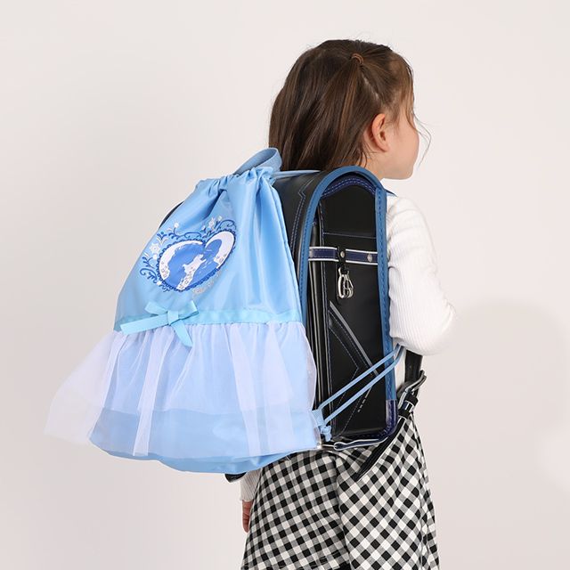 【ベビードール】アナ エルサ プリンセス / フリルナップサック 1326 / キッズ 雑貨 バッグ 鞄 かばん 巾着 リュック ナイロンバッグ ガーリー フリル レース ハート