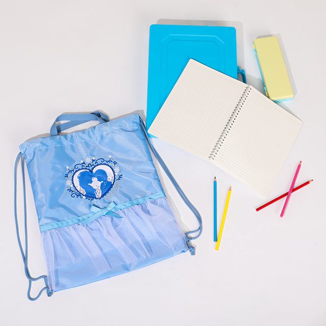 【ベビードール】アナ エルサ プリンセス / フリルナップサック 1326 / キッズ 雑貨 バッグ 鞄 かばん 巾着 リュック ナイロンバッグ ガーリー フリル レース ハート