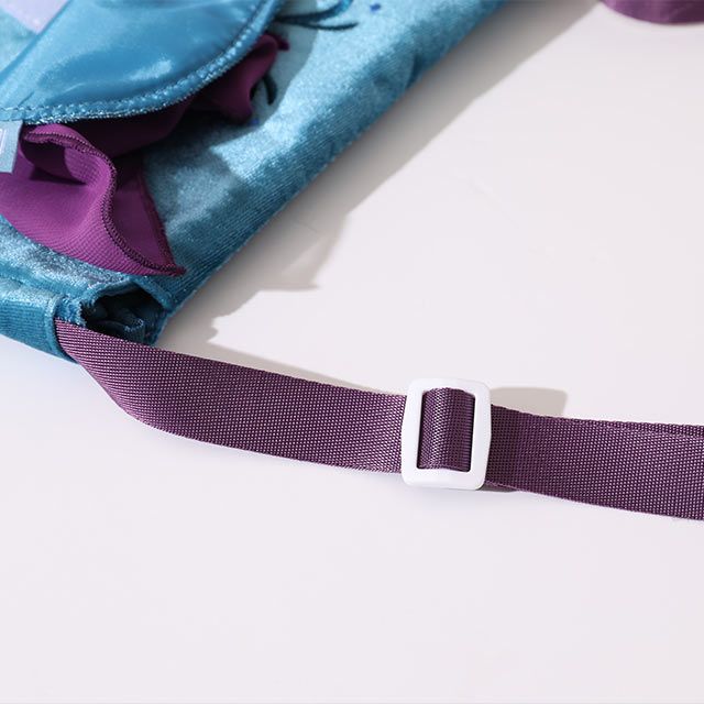 【ベビードール】アナ なりきるポシェット 1475 / キッズ 雑貨 鞄 カバン かばん 小物入れ プリンセスグッズ お姫様 フリフリ ガールズコーデ ガーリー 戴冠式 ベロア 面ファスナー ショルダー紐 長さ調整可