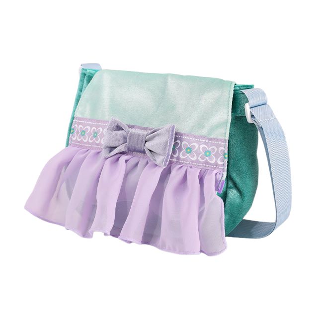 【ベビードール】ジャスミン なりきるポシェット 1475 / キッズ 雑貨 鞄 カバン かばん 小物入れ プリンセスグッズ お姫様 フリフリ リボン ガールズコーデ ガーリー ベロア 面ファスナー ショルダー紐 長さ調整可 立体モチーフ