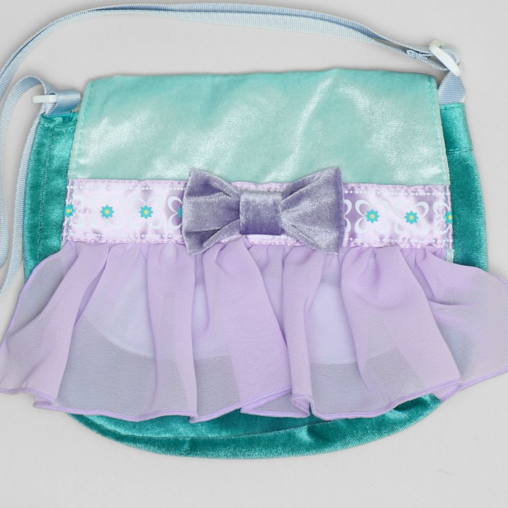 【ベビードール】ジャスミン なりきるポシェット 1475 / キッズ 雑貨 鞄 カバン かばん 小物入れ プリンセスグッズ お姫様 フリフリ リボン ガールズコーデ ガーリー ベロア 面ファスナー ショルダー紐 長さ調整可 立体モチーフ