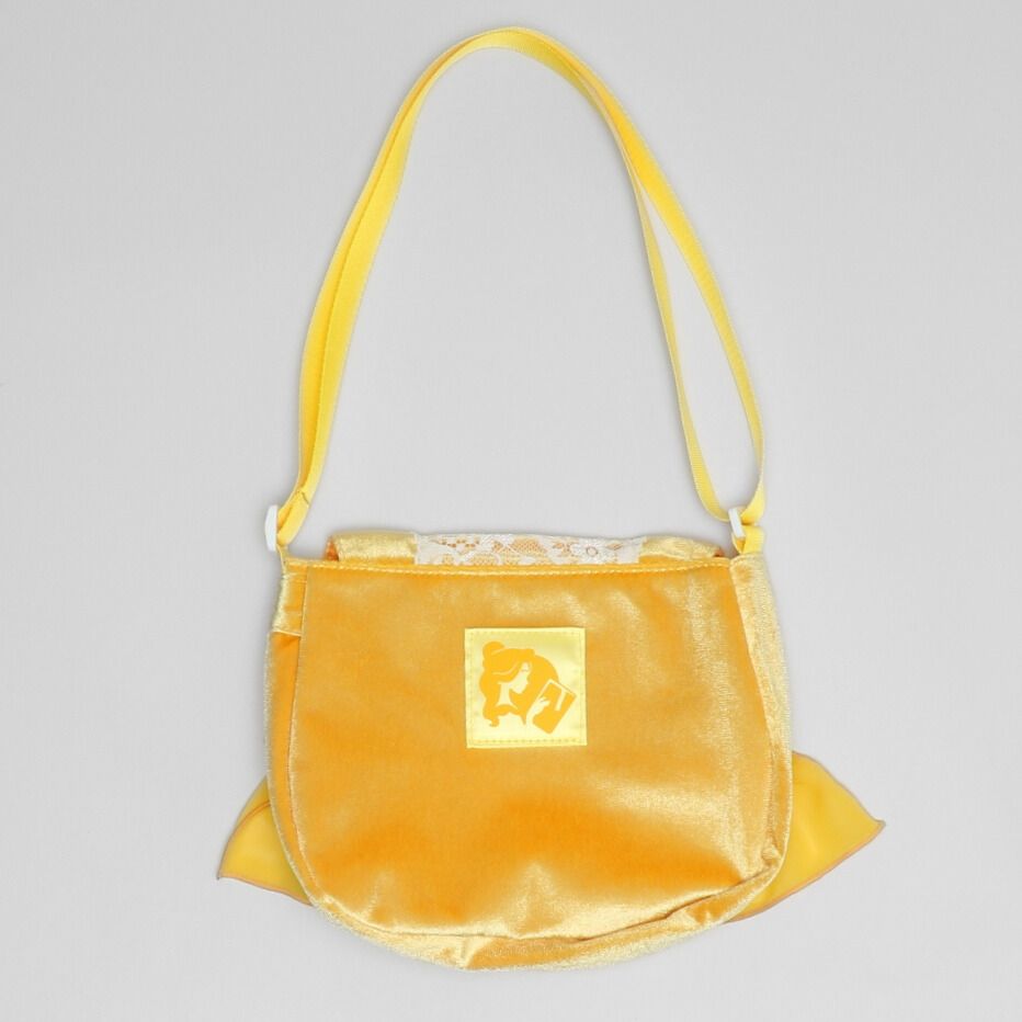 【ベビードール】ベル なりきるポシェット 1475 / キッズ 雑貨 鞄 カバン かばん 小物入れ プリンセスグッズ お姫様 フリフリ リボン ガールズコーデ ガーリー ベロア 面ファスナー ショルダー紐 長さ調整可 立体モチーフ