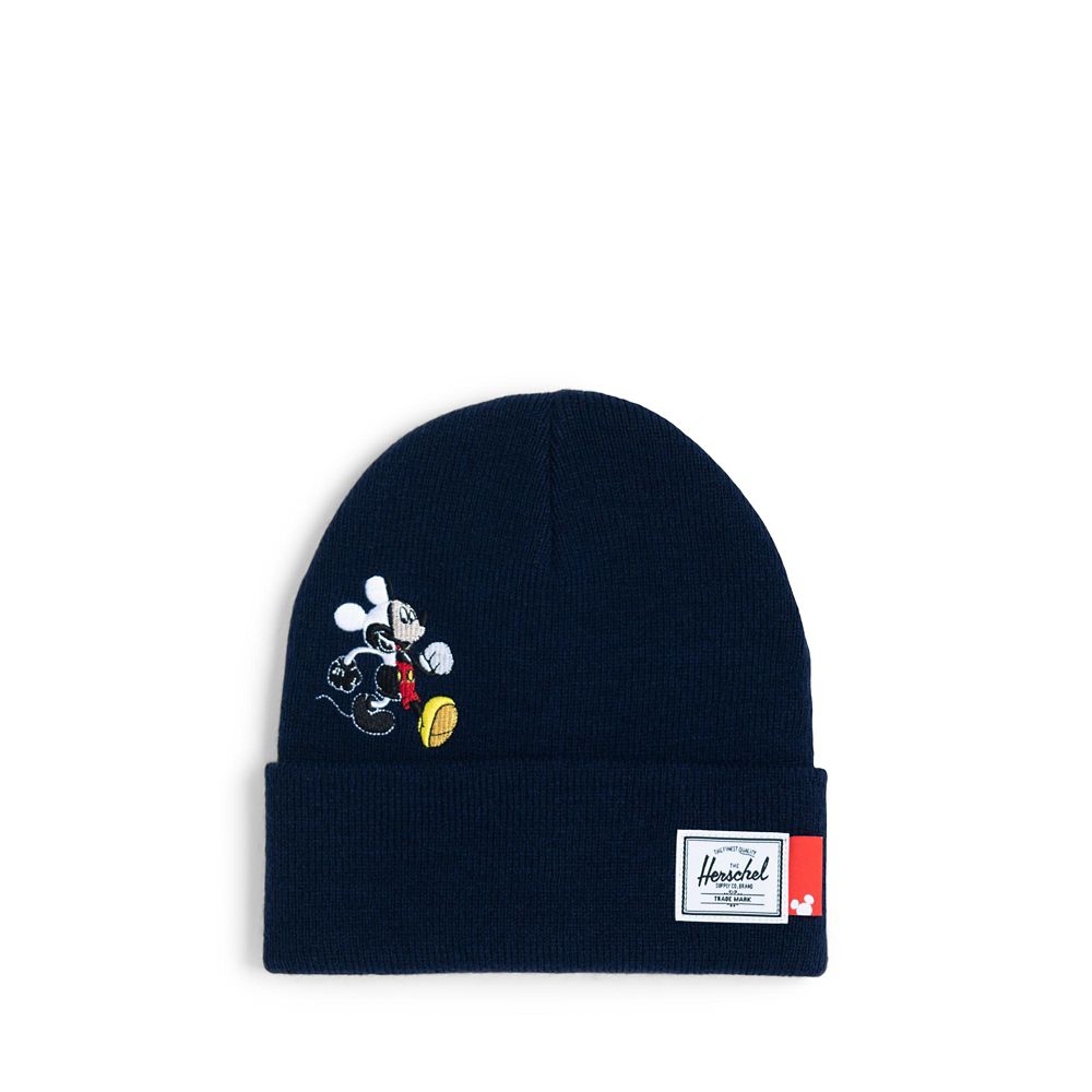 公式 ショップディズニー 送料無料 Herschel Supply ミッキー ニットキャップ ネイビー Elmer Beanie