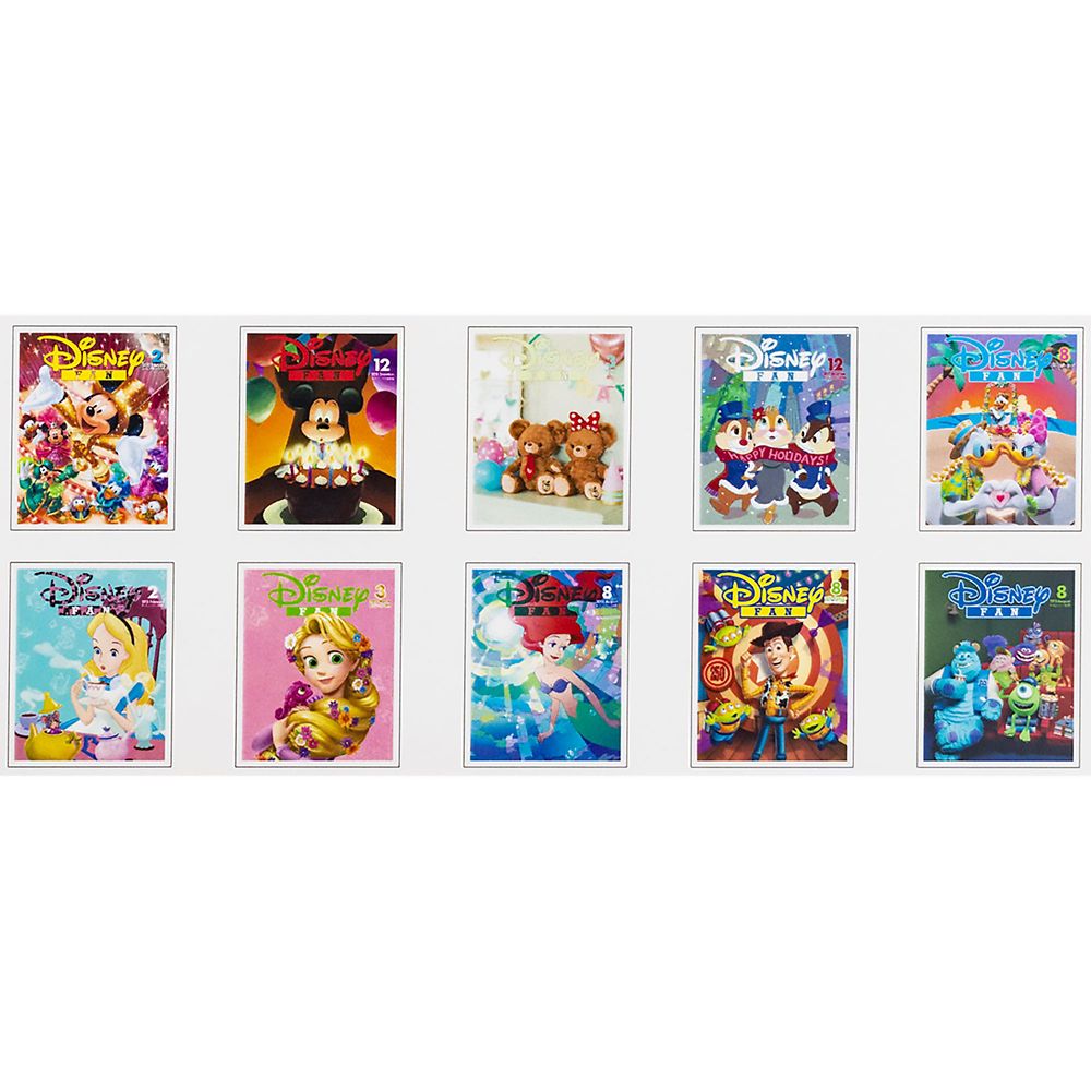 公式 ショップディズニー ディズニーキャラクター シール ステッカー フレーク B Disney Fan 30th Anniversary