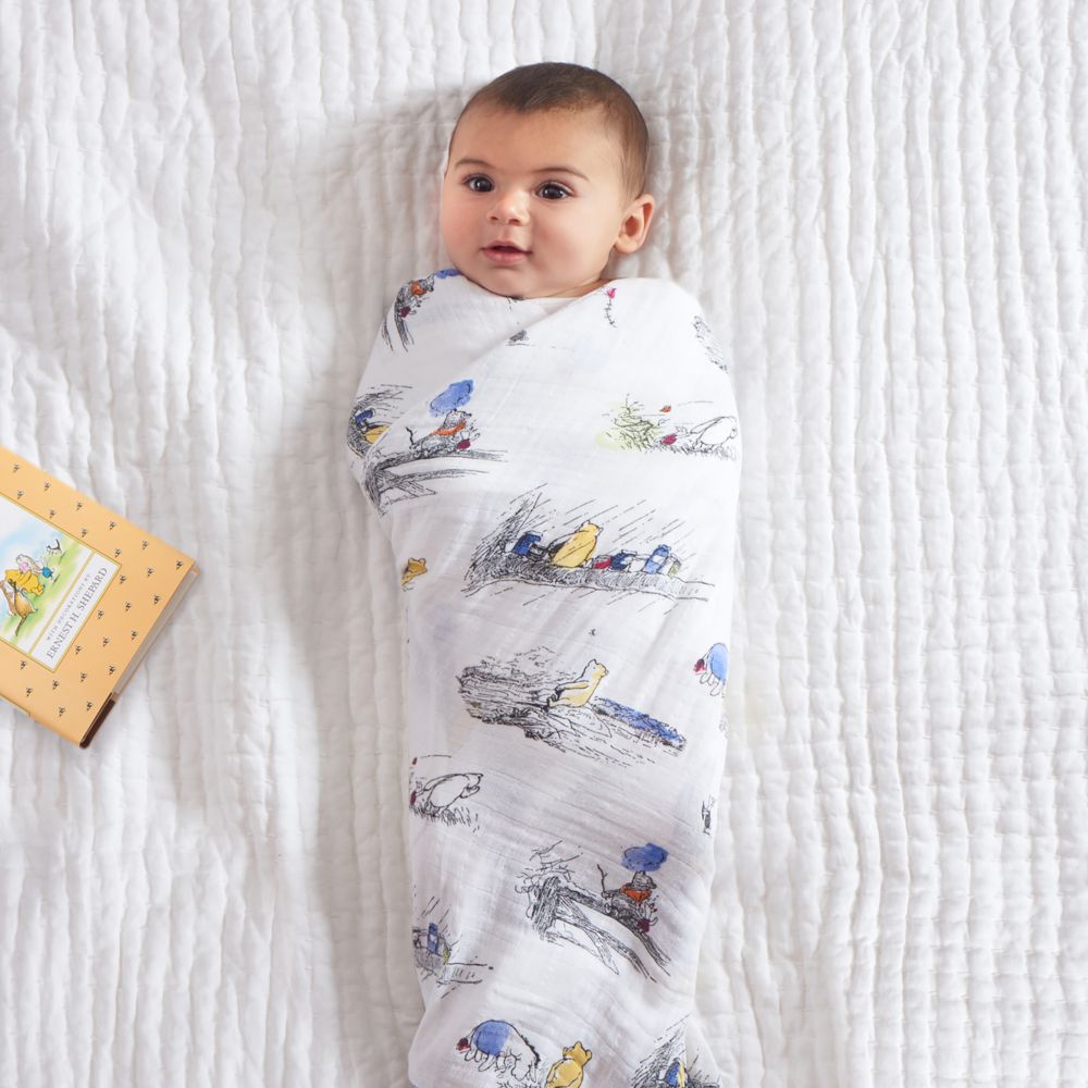 【aden + anais】モスリンスワドル 4本入り winnie the pooh  DISN100J