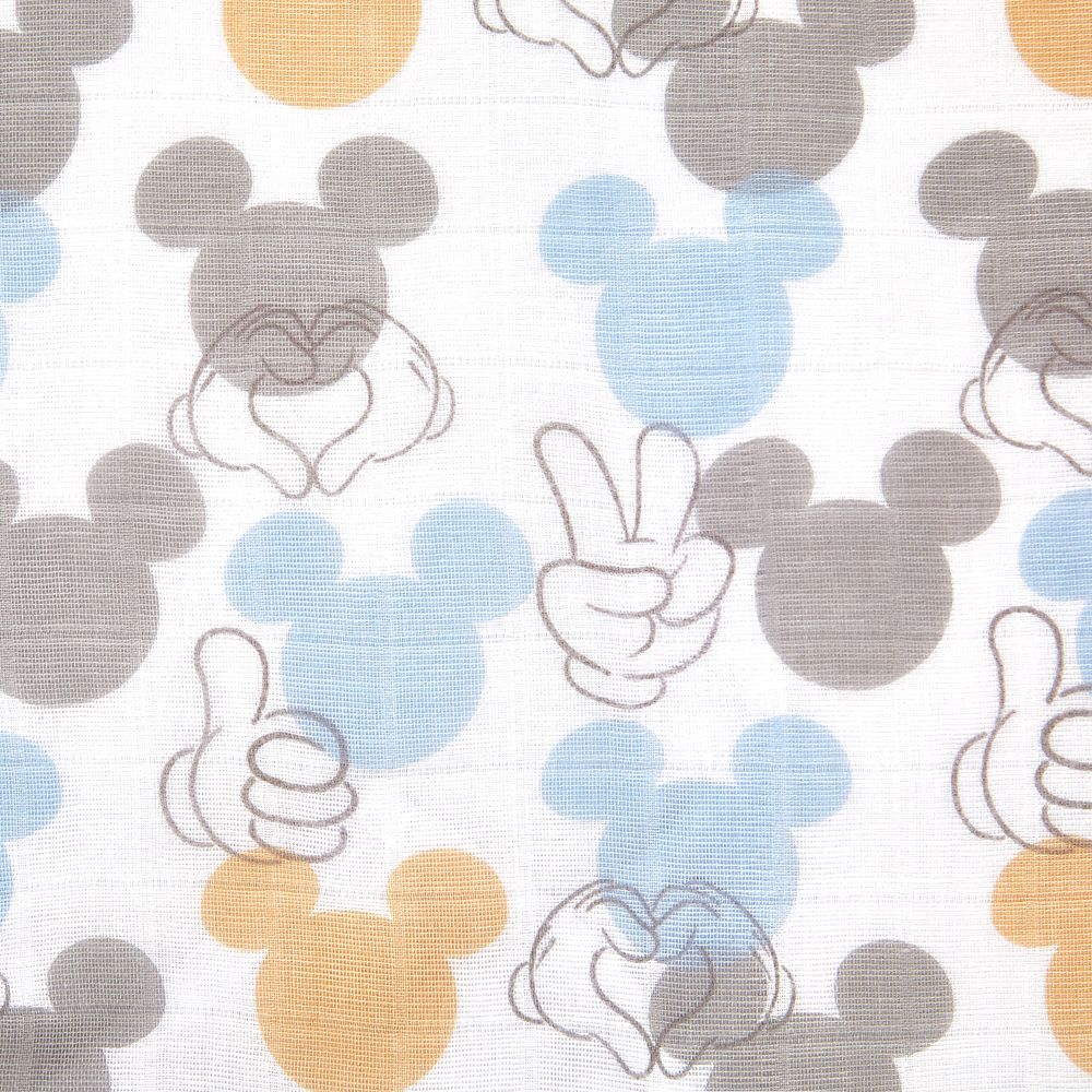 【aden + anais】モスリンスワドル 3本入り mickey+minnie  ASWC30003DIJ