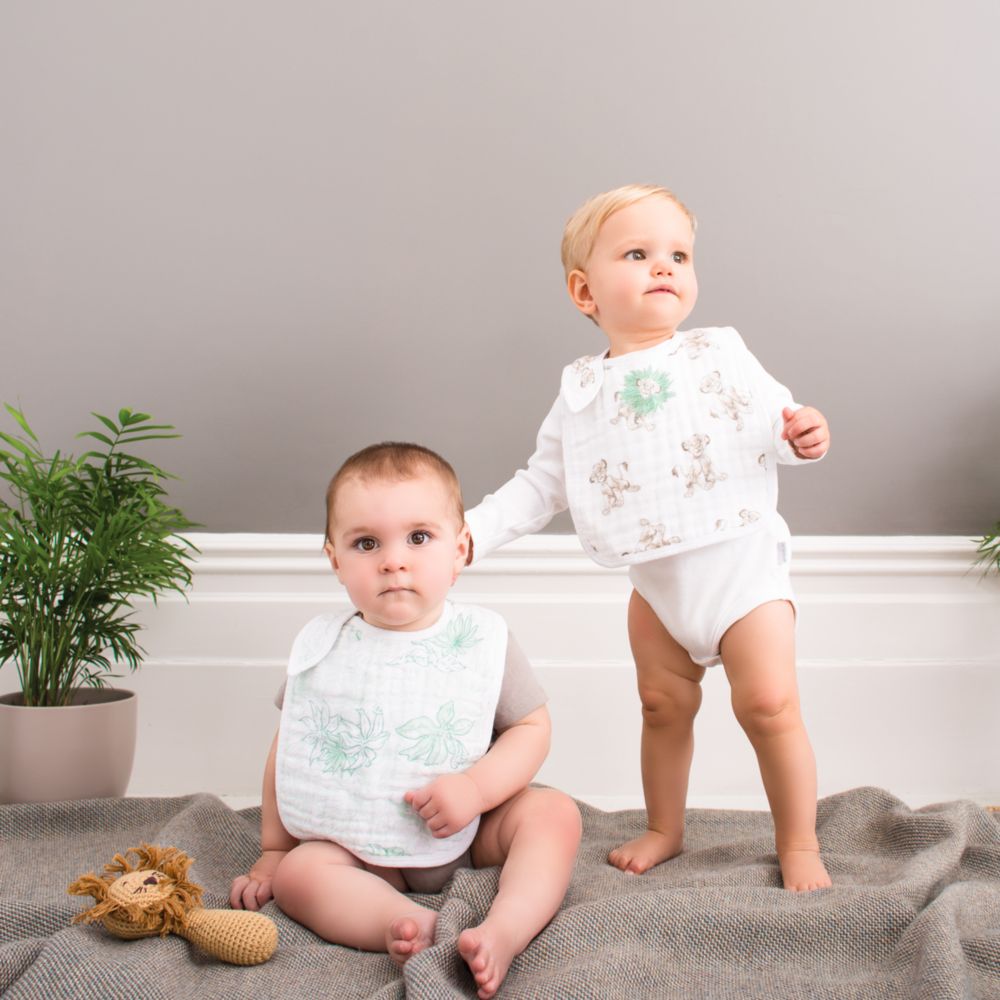 【aden + anais】モスリン スナップ付きビブ 3枚入り lion king  DISN405J