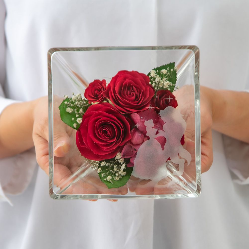 ディズニー ドライフラワー「エテルネルフルール・美女と野獣」（ディズニー映画 『美女と野獣』より）【沖縄届不可】