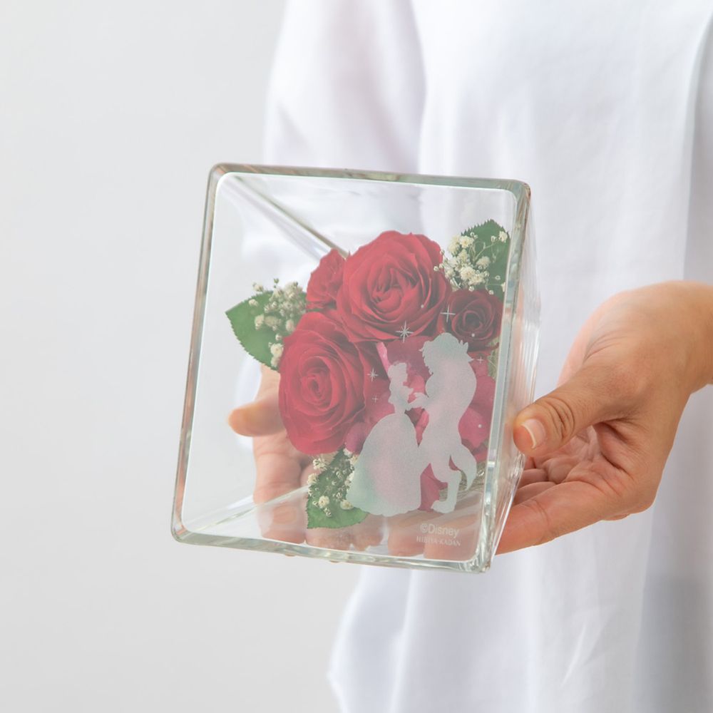 ディズニー ドライフラワー「エテルネルフルール・美女と野獣」（ディズニー映画 『美女と野獣』より）【沖縄届不可】