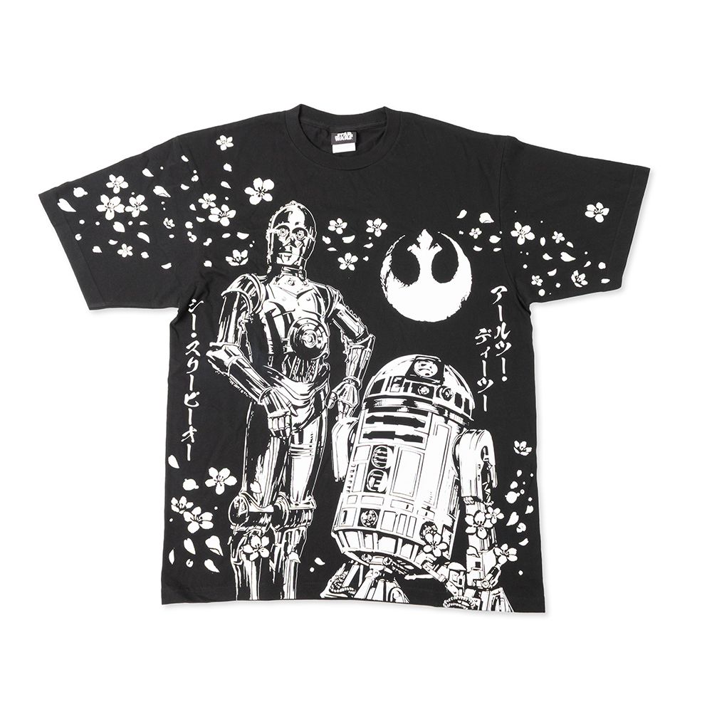 SW Tｼｬﾂ(桜柄) C3-PO/R2-D2